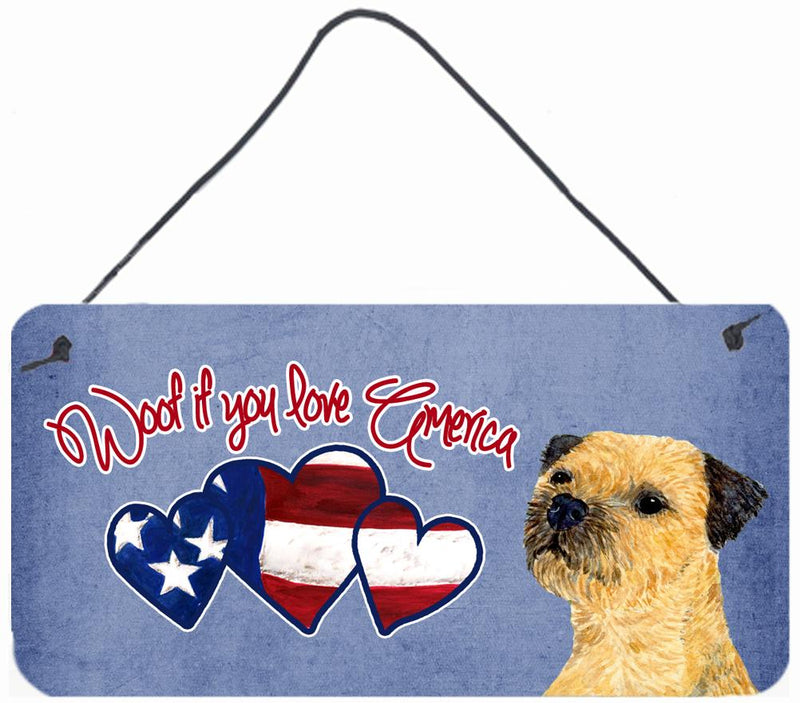 Woof if you love America Border Terrier Wall or Door Hanging Prints SS5047DS612