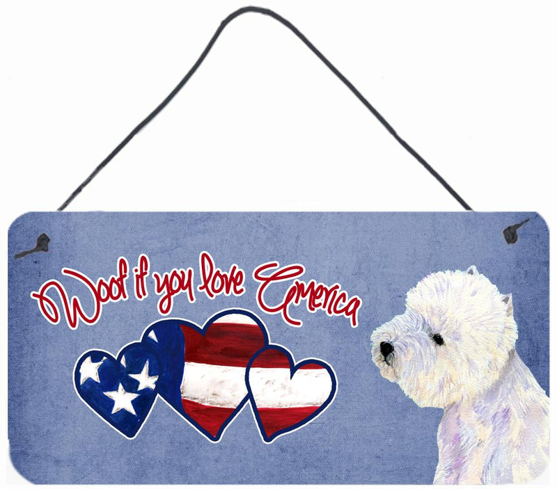 Woof if you love America Westie Wall or Door Hanging Prints SS5049DS612