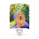 Chow Chow Ceramic Night Light Compact, UL-Certified, Ideal for Bedroom, Bathroom, Nursery, Hallway, Kitchen, 6x4x3, Multicolor