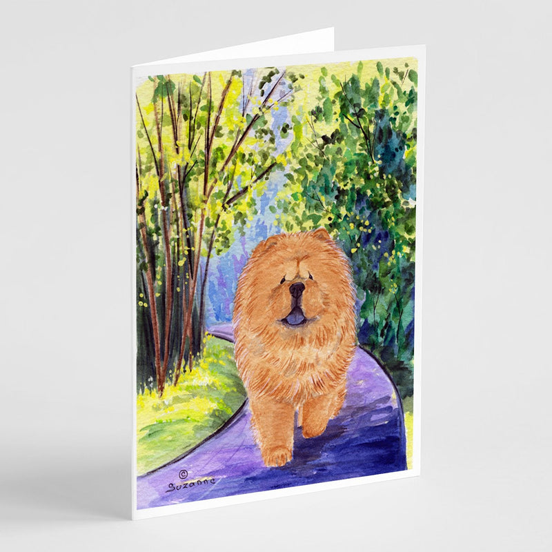 Black Chow Chow Greeting Cards and Envelopes Pack of 8