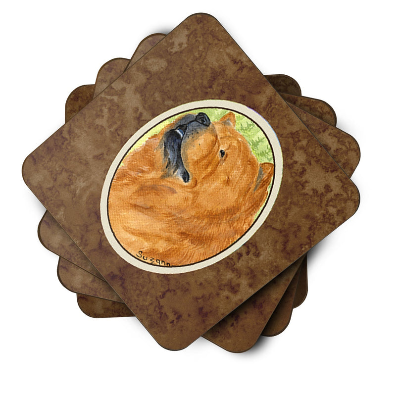 Set of 4 Chow Chow Foam Coasters