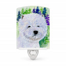 Westie Ceramic Night Light Compact, UL-Certified, Ideal for Bedroom, Bathroom, Nursery, Hallway, Kitchen, 6x4x3, Multicolor