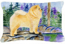 Chow Chow Decorative Throw Pillow 12x16 Indoor Outdoor Accent Cushion, Fabric Cover with Insert for Sofa, Bed, Porch & Living Room