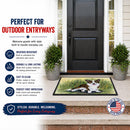 Corgi Doormat Indoor Outdoor 18H X 27W Front Door Mat Rugs for Entryway, Non Slip Washable