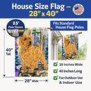 Norwich Terrier House Flag 28x40 Porch Sleeve Pole Decorative Outside Yard Banner Artwork Wall Hanging, Polyester
