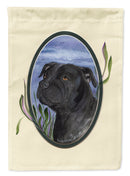 Staffie House Flag 28x40 Porch Sleeve Pole Decorative Outside Yard Banner Artwork Wall Hanging, Polyester