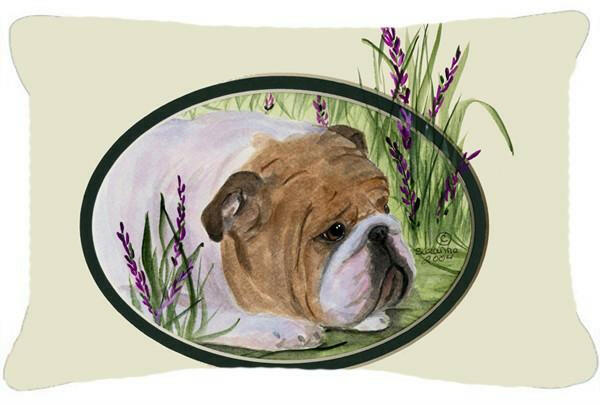 English Bulldog Decorative   Canvas Fabric Pillow