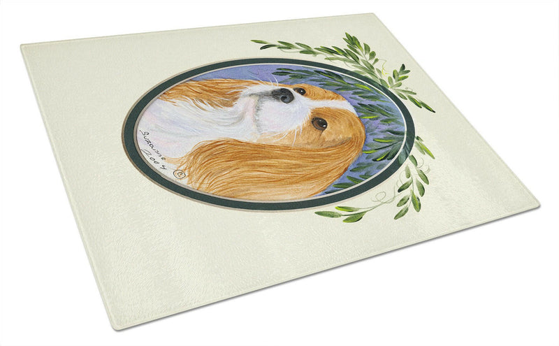 Cavalier Spaniel Glass Cutting Board Large