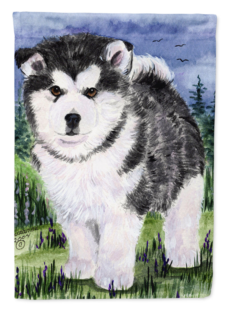 Alaskan Malamute Flag Canvas House Size