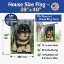 Tibetan Mastiff House Flag 28x40 Porch Sleeve Pole Decorative Outside Yard Banner Artwork Wall Hanging, Polyester