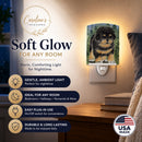 Tibetan Mastiff Ceramic Night Light Compact, UL-Certified, Ideal for Bedroom, Bathroom, Nursery, Hallway, Kitchen, 6x4x3, Multicolor