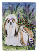 Shih Tzu House Flag 28x40 Porch Sleeve Pole Decorative Outside Yard Banner Artwork Wall Hanging, Polyester