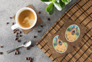 Briard Foam Coasters Set of 4 Cup Coasters for Indoor Outdoor, Tabletop Protection, Anti Slip, Mouse pad Material