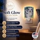 Bearded Collie Ceramic Night Light Compact, UL-Certified, Ideal for Bedroom, Bathroom, Nursery, Hallway, Kitchen, 6x4x3, Multicolor