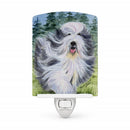 Bearded Collie Ceramic Night Light Compact, UL-Certified, Ideal for Bedroom, Bathroom, Nursery, Hallway, Kitchen, 6x4x3, Multicolor