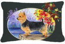 Australian Terrier Decorative Throw Pillow 12x16 Indoor Outdoor Accent Cushion, Fabric Cover with Insert for Sofa, Bed, Porch & Living Room
