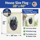 Chow Chow House Flag 28x40 Porch Sleeve Pole Decorative Outside Yard Banner Artwork Wall Hanging, Polyester