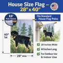 Rottweiler House Flag 28x40 Porch Sleeve Pole Decorative Outside Yard Banner Artwork Wall Hanging, Polyester