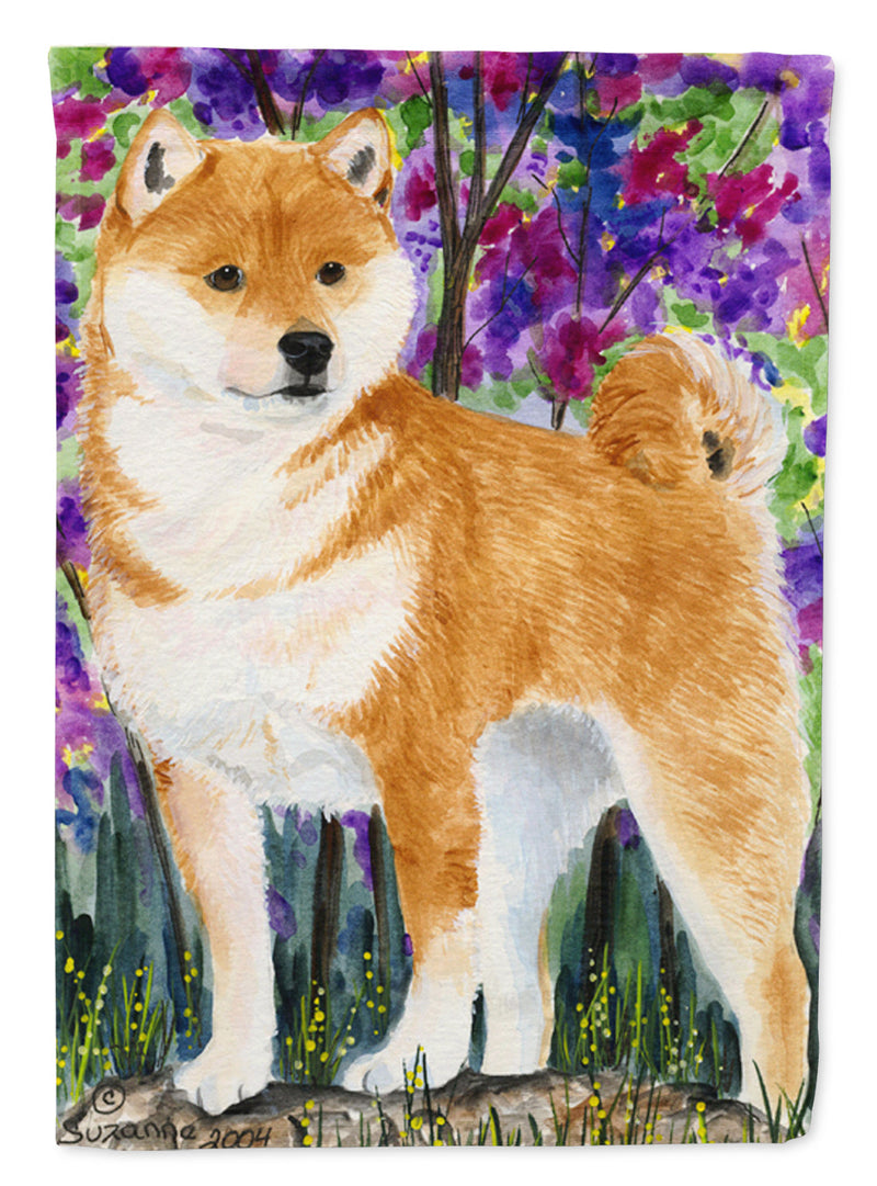 Shiba Inu Flag Canvas House Size