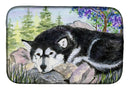 Alaskan Malamute Dish Drying Mat – Absorbent, Artistic Kitchen Essentials SS8062DDM