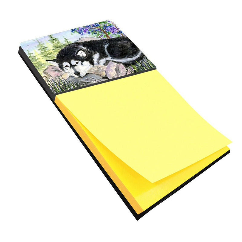 Alaskan Malamute Refiillable Sticky Note Holder or Note Dispenser SS8062SN- Refiilable Desk Accessory Note Pad