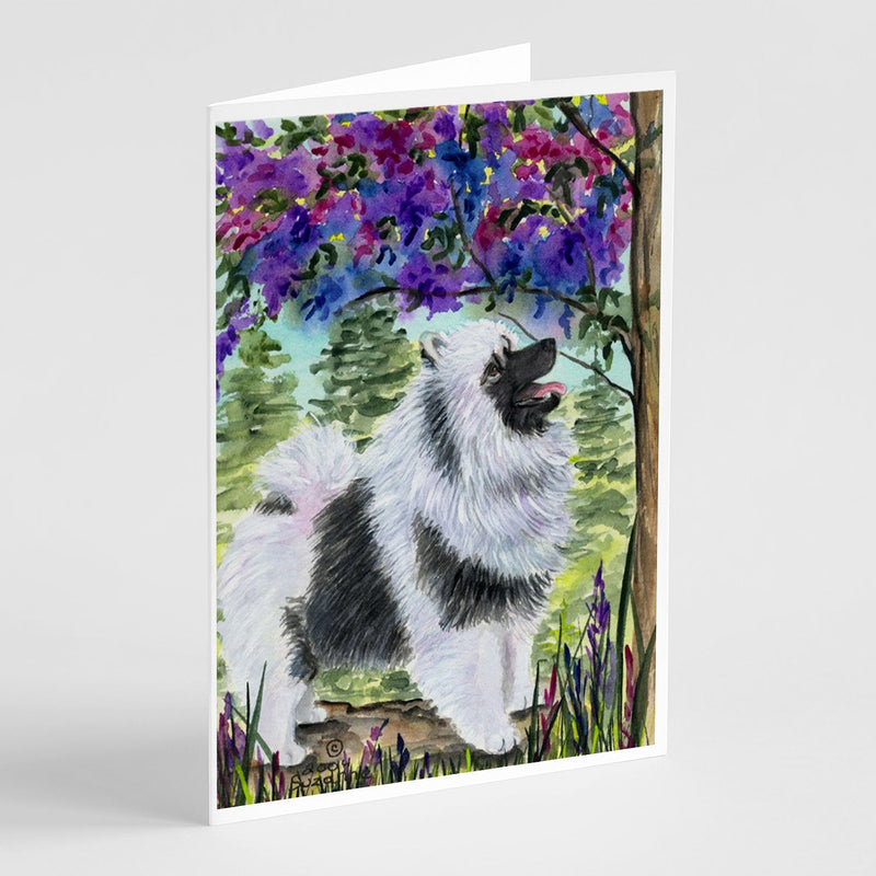 Keeshond Greeting Cards and Envelopes Pack of 8