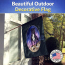 Staffie House Flag 28x40 Porch Sleeve Pole Decorative Outside Yard Banner Artwork Wall Hanging, Polyester