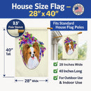 Papillon House Flag 28x40 Porch Sleeve Pole Decorative Outside Yard Banner Artwork Wall Hanging, Polyester
