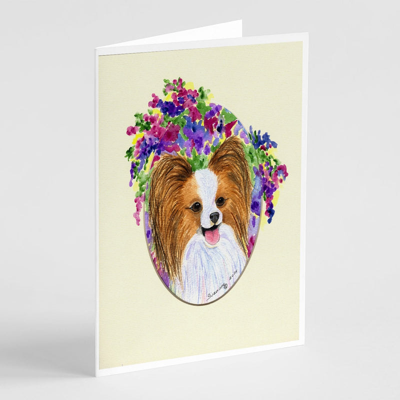 Papillon Greeting Cards and Envelopes Pack of 8