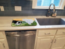 Border Collie Dish Drying Mat – Absorbent, Artistic Kitchen Essentials SS8103DDM