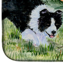 Border Collie Dish Drying Mat – Absorbent, Artistic Kitchen Essentials SS8103DDM
