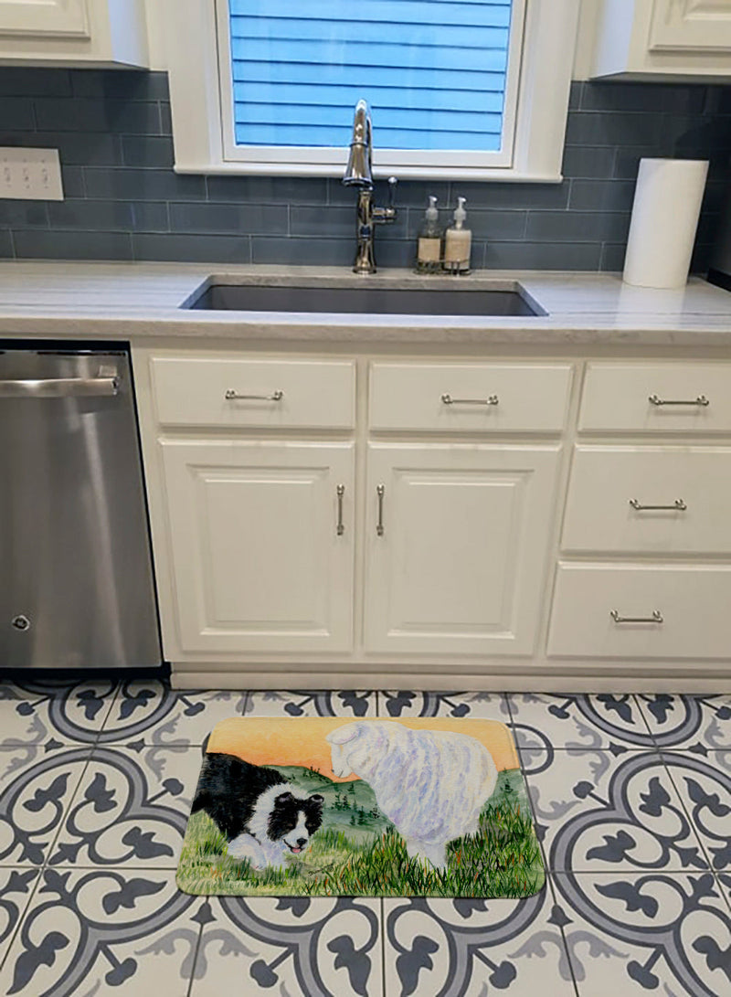 Border Collie Machine Washable Memory Foam Mat SS8103RUG