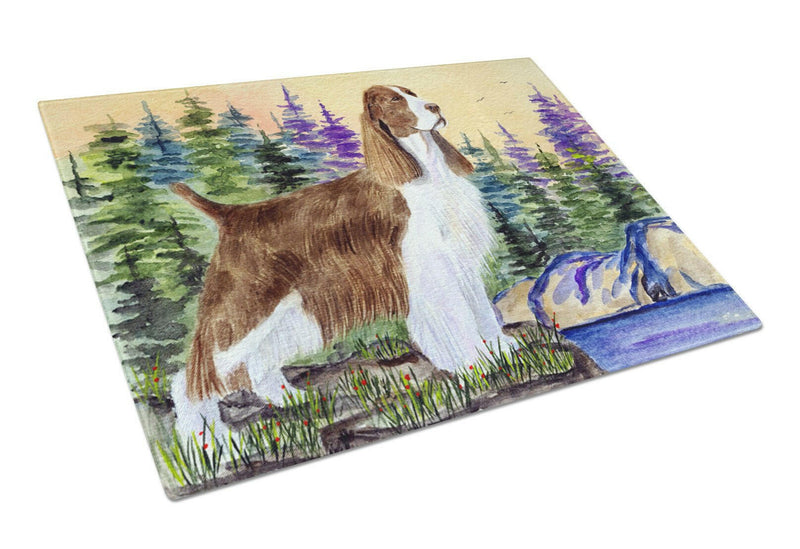 Springer Spaniel Glass Cutting Board Large