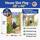 Chinese Crested House Flag 28x40 Porch Sleeve Pole Decorative Outside Yard Banner Artwork Wall Hanging, Polyester