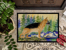 German Shepherd Doormat Indoor Outdoor 24H X 36W Front Door Mat Rugs for Entryway, Non Slip Washable Low Pile,