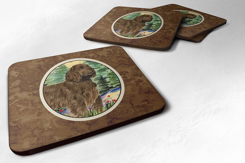 Set of 4 Field Spaniel Foam Coasters