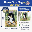 Entlebucher Mountain Dog House Flag 28x40 Porch Sleeve Pole Decorative Outside Yard Banner Artwork Wall Hanging, Polyester