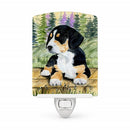 Entlebucher Mountain Dog Ceramic Night Light Compact, UL-Certified, Ideal for Bedroom, Bathroom, Nursery, Hallway, Kitchen, 6x4x3, Multicolor