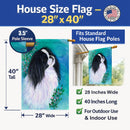 Japanese Chin House Flag 28x40 Porch Sleeve Pole Decorative Outside Yard Banner Artwork Wall Hanging, Polyester