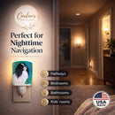 Japanese Chin Ceramic Night Light Compact, UL-Certified, Ideal for Bedroom, Bathroom, Nursery, Hallway, Kitchen, 6x4x3, Multicolor