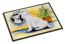 Bull Terrier Doormat Indoor Outdoor 18H X 27W Front Door Mat Rugs for Entryway, Non Slip Washable