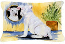 Bull Terrier Decorative Throw Pillow 12x16 Indoor Outdoor Accent Cushion, Fabric Cover with Insert for Sofa, Bed, Porch & Living Room