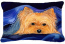 Yorkie Decorative Throw Pillow 12x16 Indoor Outdoor Accent Cushion, Fabric Cover with Insert for Sofa, Bed, Porch & Living Room