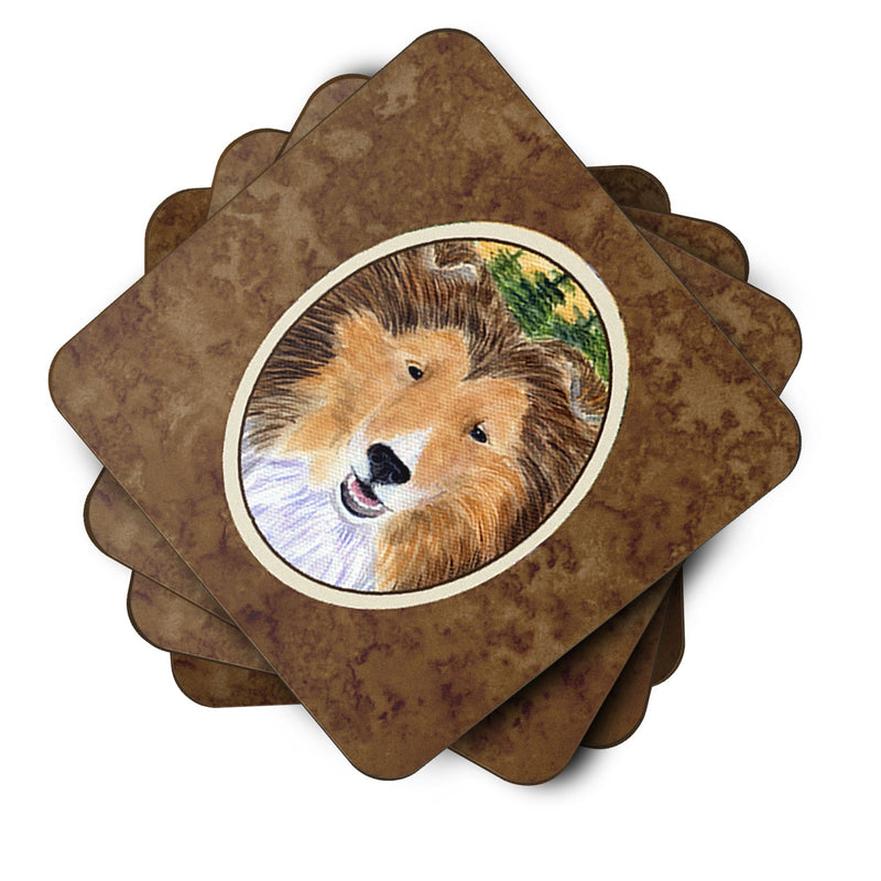 Set of 4 Sheltie Foam Coasters