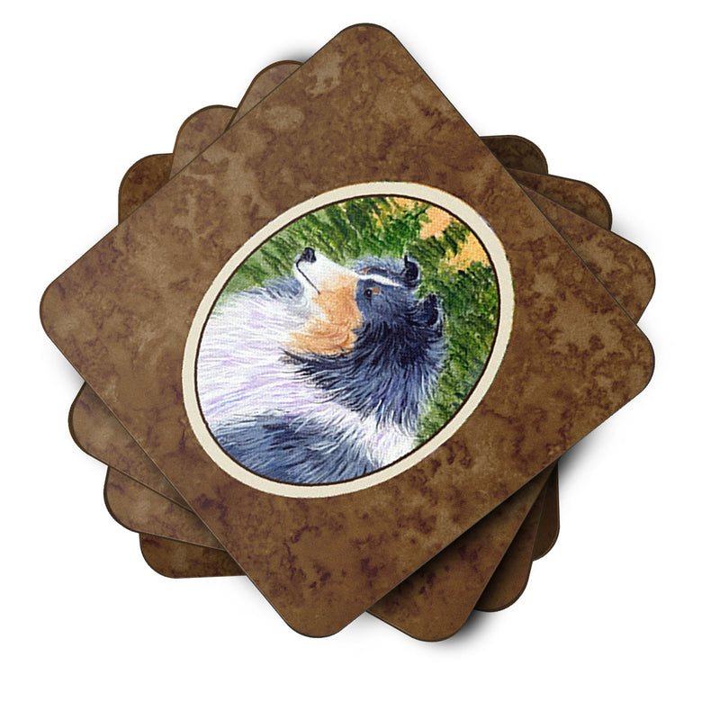 Set of 4 Sheltie Foam Coasters