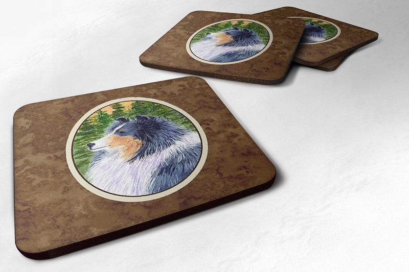 Set of 4 Sheltie Foam Coasters