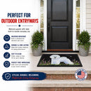 Bichon Frise Doormat Indoor Outdoor 18H X 27W Front Door Mat Rugs for Entryway, Non Slip Washable