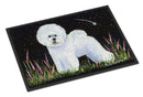 Bichon Frise Doormat Indoor Outdoor 18H X 27W Front Door Mat Rugs for Entryway, Non Slip Washable