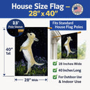 Chihuahua House Flag 28x40 Porch Sleeve Pole Decorative Outside Yard Banner Artwork Wall Hanging, Polyester