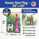 Lady with her Norwegian Elkhound House Flag 28x40 Porch Sleeve Pole Decorative Outside Yard Banner Artwork Wall Hanging, Polyester